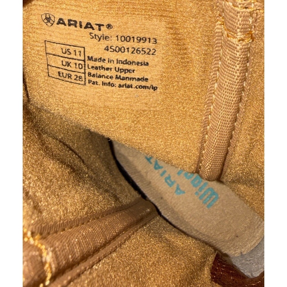 Ariat Kids Sport Patriot Western Boots Camo American Flag Brown Sz-11 - Picture 15 of 15